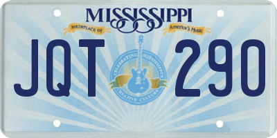 MS license plate JQT290