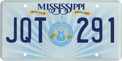 MS license plate JQT291