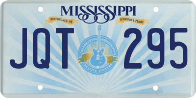 MS license plate JQT295