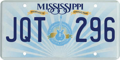 MS license plate JQT296