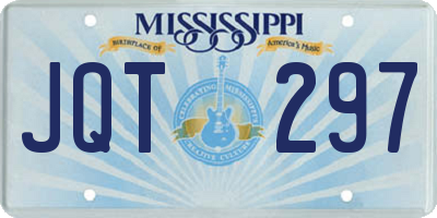 MS license plate JQT297