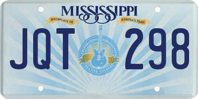 MS license plate JQT298