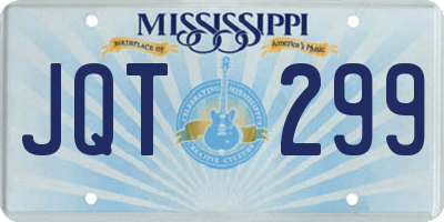 MS license plate JQT299