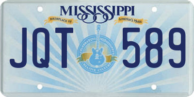 MS license plate JQT589