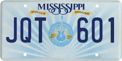 MS license plate JQT601