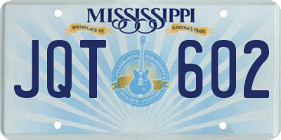 MS license plate JQT602