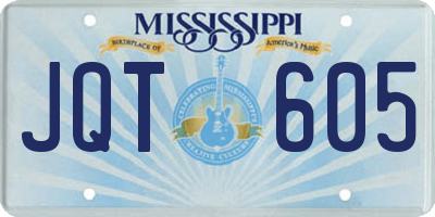 MS license plate JQT605