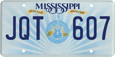 MS license plate JQT607