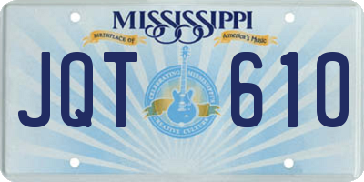 MS license plate JQT610