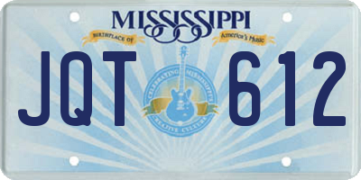 MS license plate JQT612