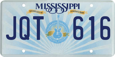 MS license plate JQT616