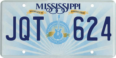 MS license plate JQT624