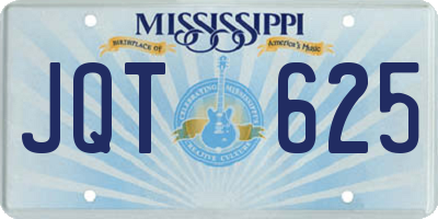 MS license plate JQT625