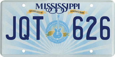 MS license plate JQT626