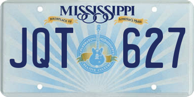 MS license plate JQT627