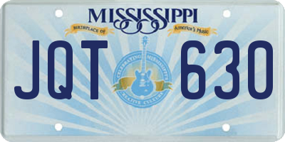 MS license plate JQT630