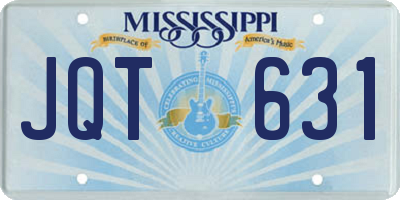 MS license plate JQT631
