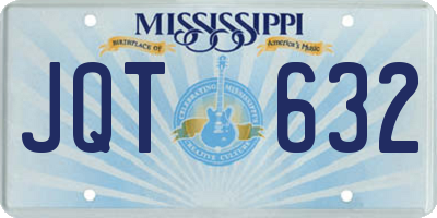 MS license plate JQT632