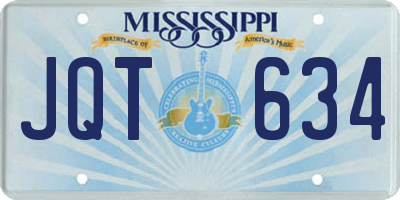 MS license plate JQT634