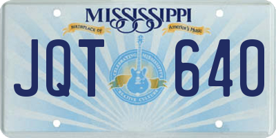 MS license plate JQT640