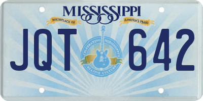 MS license plate JQT642