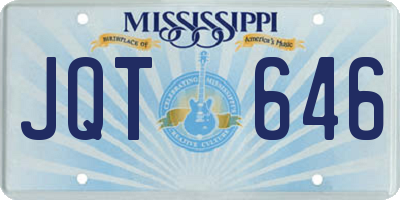 MS license plate JQT646