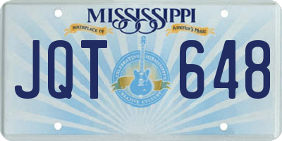 MS license plate JQT648