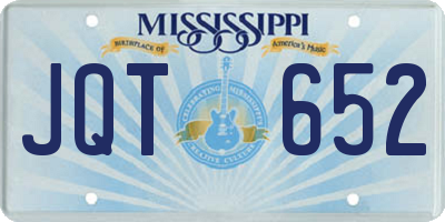 MS license plate JQT652