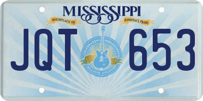 MS license plate JQT653