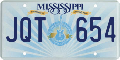 MS license plate JQT654