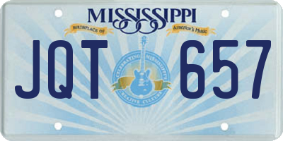 MS license plate JQT657