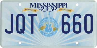 MS license plate JQT660