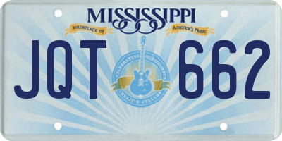MS license plate JQT662