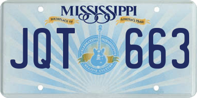 MS license plate JQT663