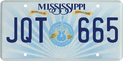 MS license plate JQT665
