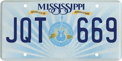 MS license plate JQT669