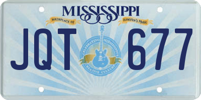 MS license plate JQT677