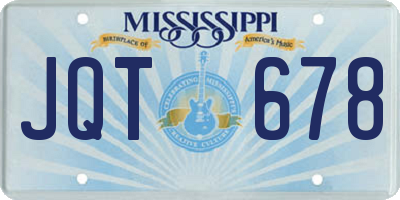 MS license plate JQT678