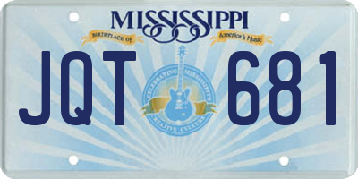 MS license plate JQT681