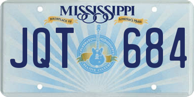 MS license plate JQT684