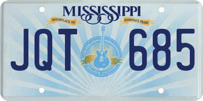 MS license plate JQT685