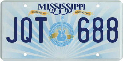 MS license plate JQT688