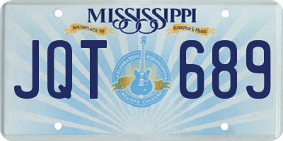 MS license plate JQT689
