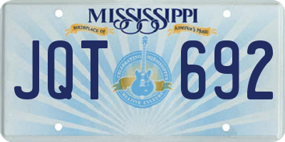 MS license plate JQT692