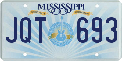 MS license plate JQT693
