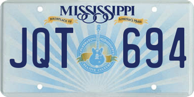 MS license plate JQT694