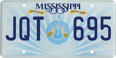 MS license plate JQT695