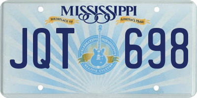 MS license plate JQT698