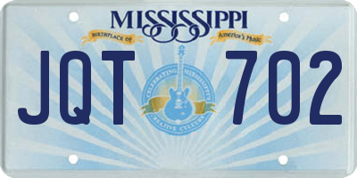 MS license plate JQT702