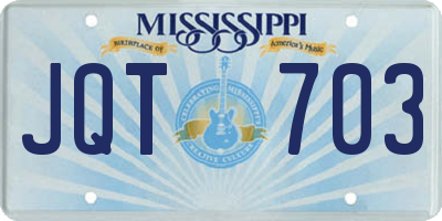 MS license plate JQT703